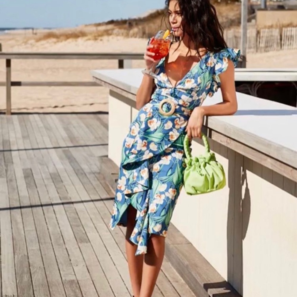 Patbo floral print dress sz M MSRP $695